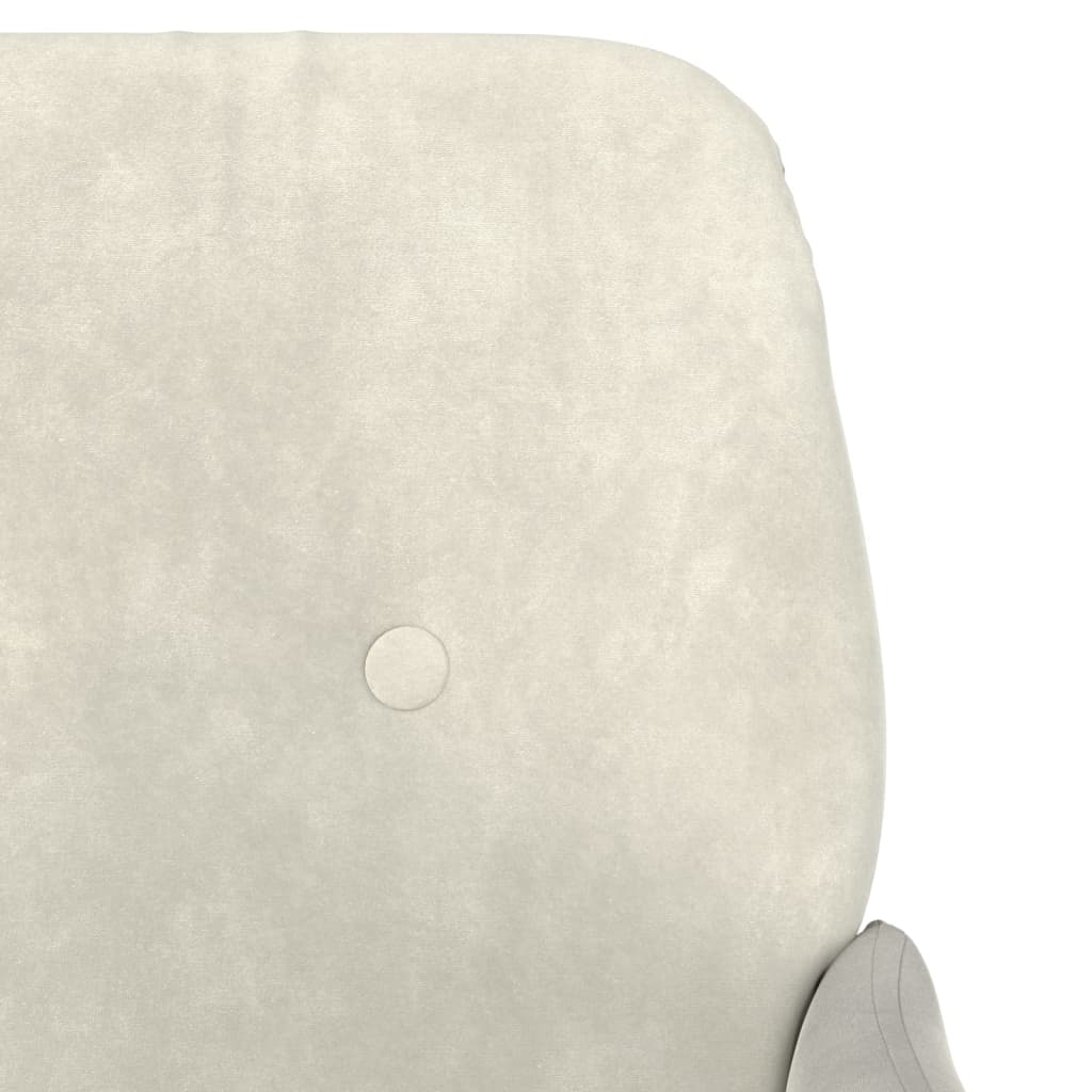 bænk 108x79x79 cm velour cremefarvet