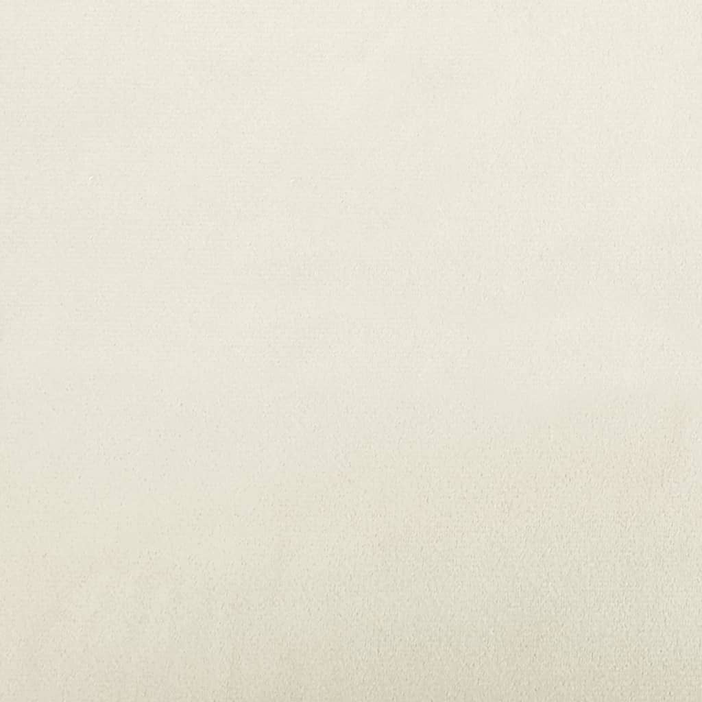 bænk 108x79x79 cm velour cremefarvet