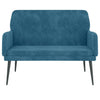 bænk 108x79x79 cm velour blå