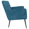 bænk 108x79x79 cm velour blå