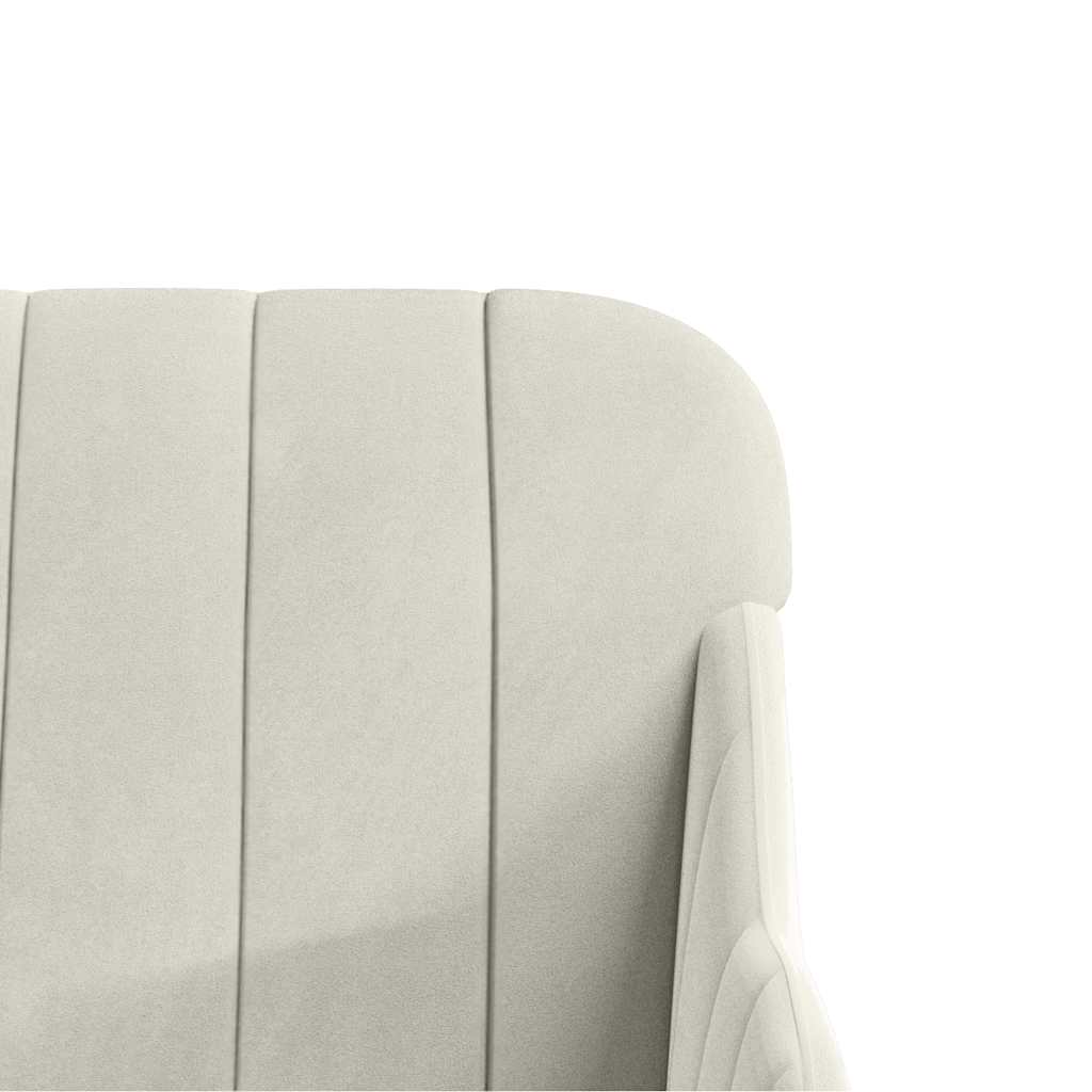 bænk 110x76x80 cm velour cremefarvet