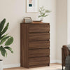 kommode 60x36x103 cm konstrueret træ brun egetræsfarve