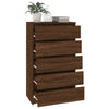 kommode 60x36x103 cm konstrueret træ brun egetræsfarve