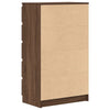 kommode 60x36x103 cm konstrueret træ brun egetræsfarve