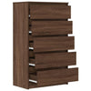 kommode 60x36x103 cm konstrueret træ brun egetræsfarve