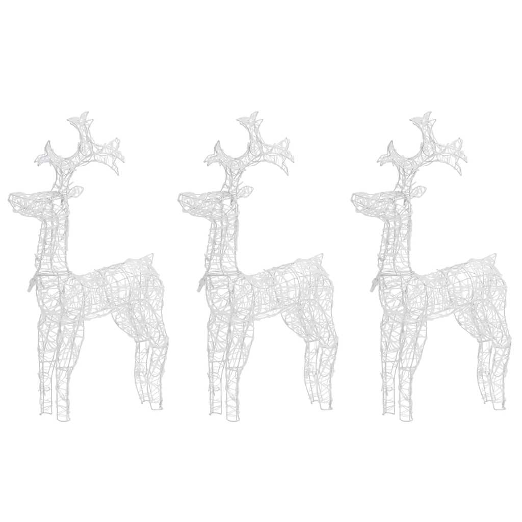 julerensdyr 3 stk. 60x16x100 cm akryl