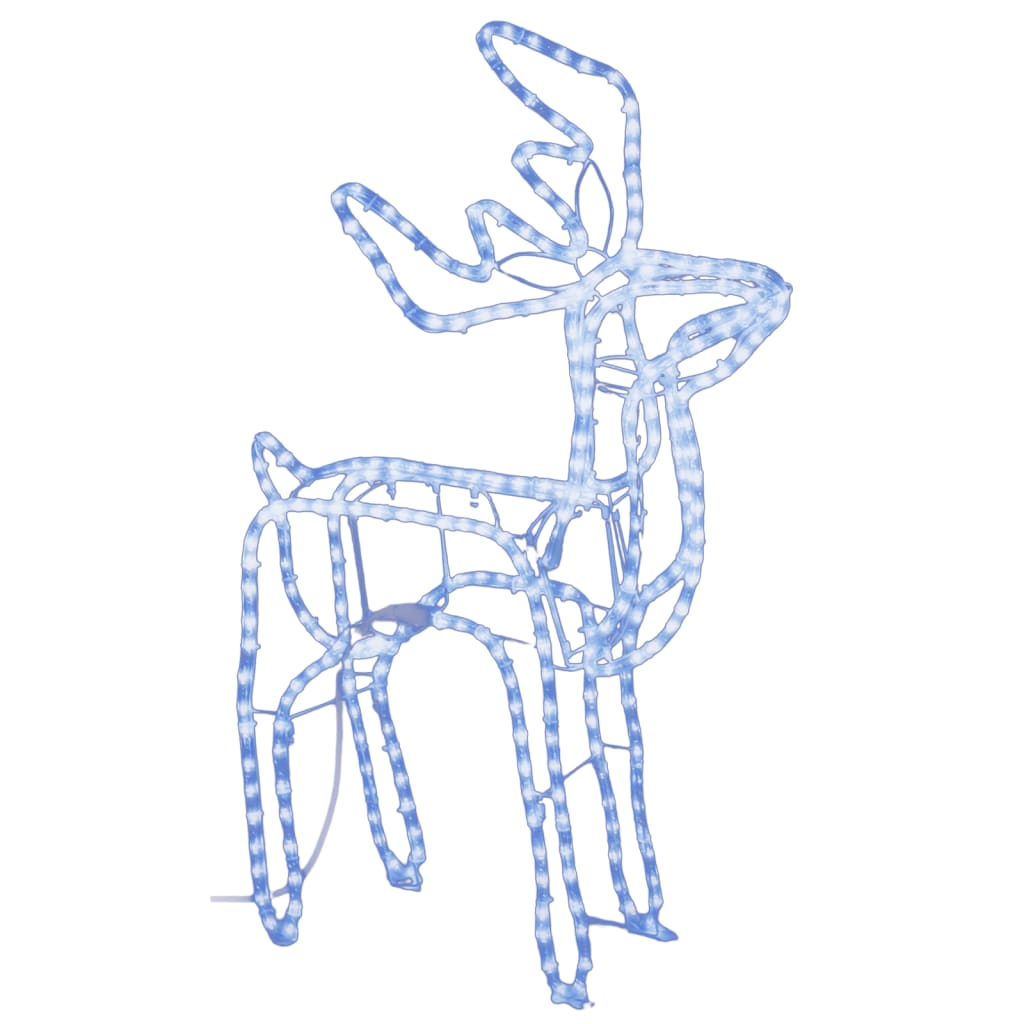 julerensdyr 3 stk. koldt hvidt lys