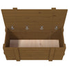 opbevaringskasse 91x40,5x42 cm massivt fyrretræ gyldenbrun