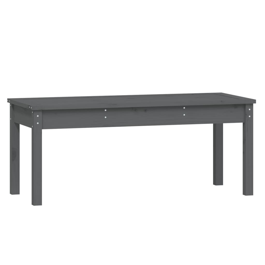 havebænk 109x44x45 cm massivt fyrretræ grå