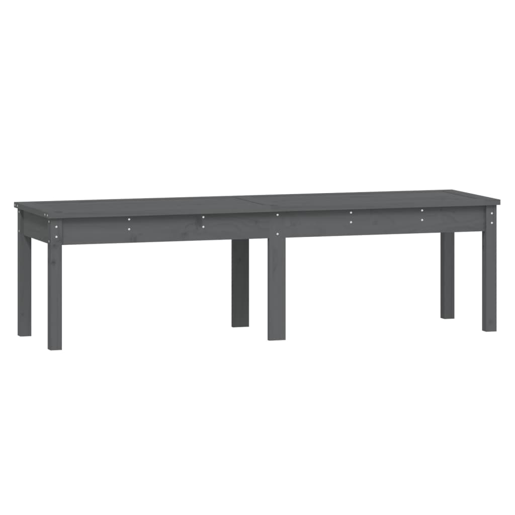2-personers havebænk 159,5x44x45 cm massivt fyrretræ grå