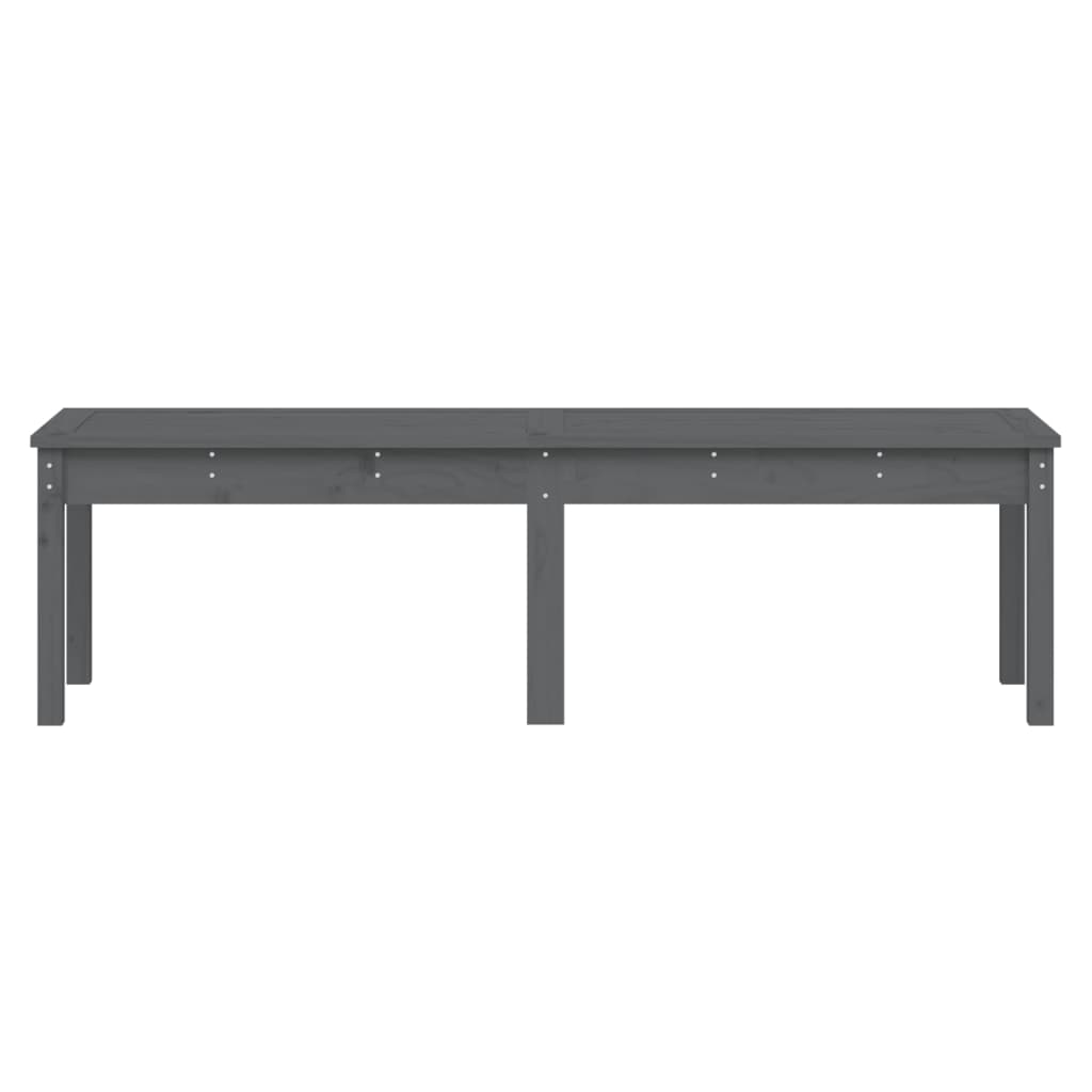 2-personers havebænk 159,5x44x45 cm massivt fyrretræ grå