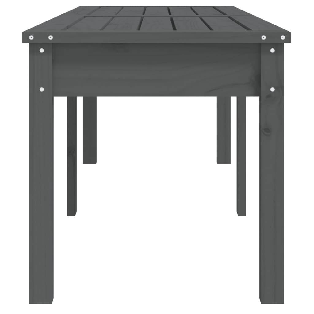 2-personers havebænk 159,5x44x45 cm massivt fyrretræ grå