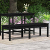 2-personers havebænk 159,5x44x45 cm massivt fyrretræ sort