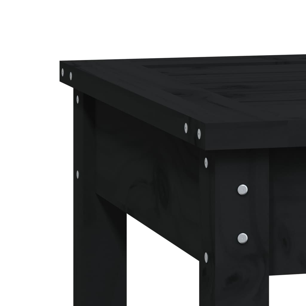 2-personers havebænk 159,5x44x45 cm massivt fyrretræ sort
