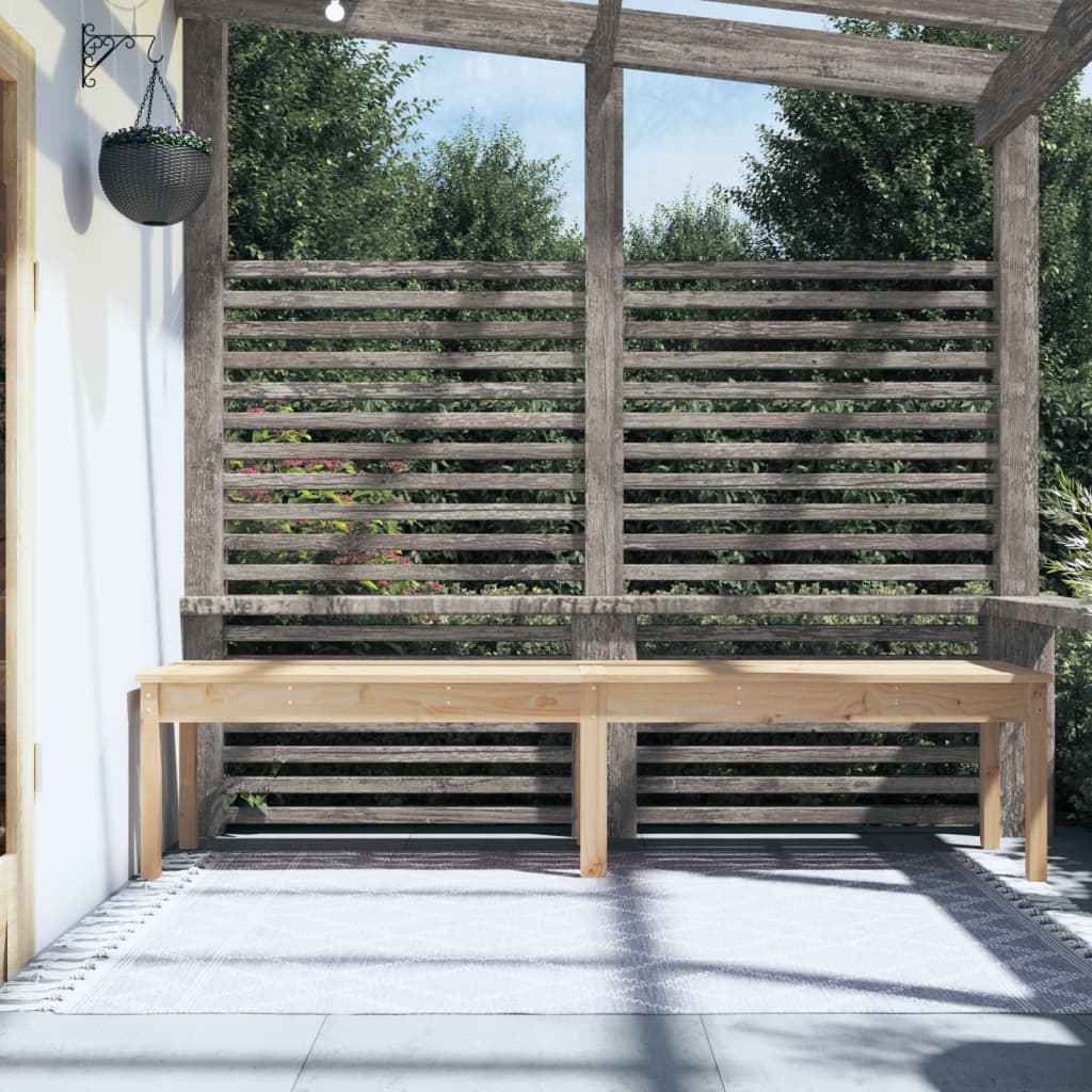 2-personers havebænk 203,5x44x45 cm massivt fyrretræ