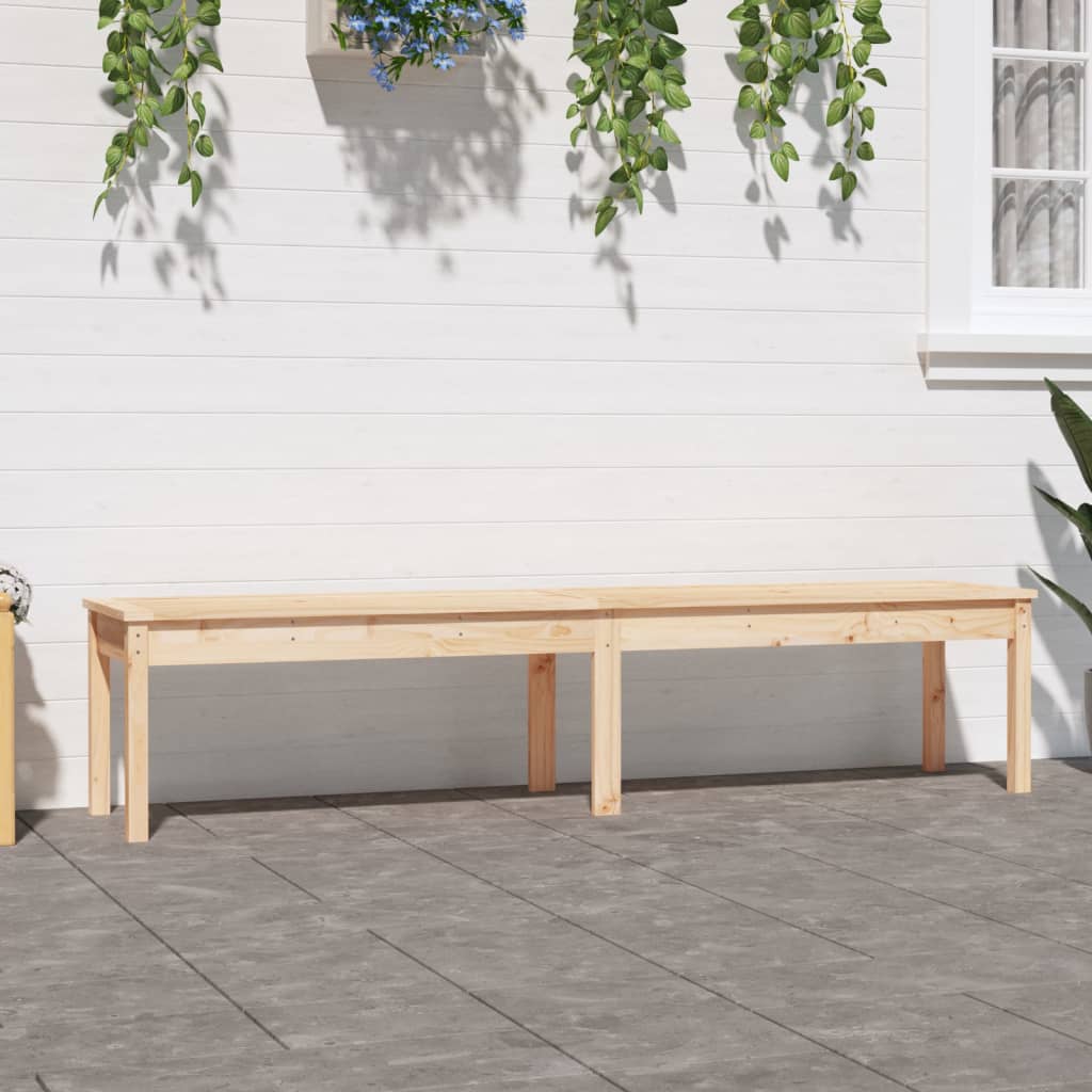 2-personers havebænk 203,5x44x45 cm massivt fyrretræ