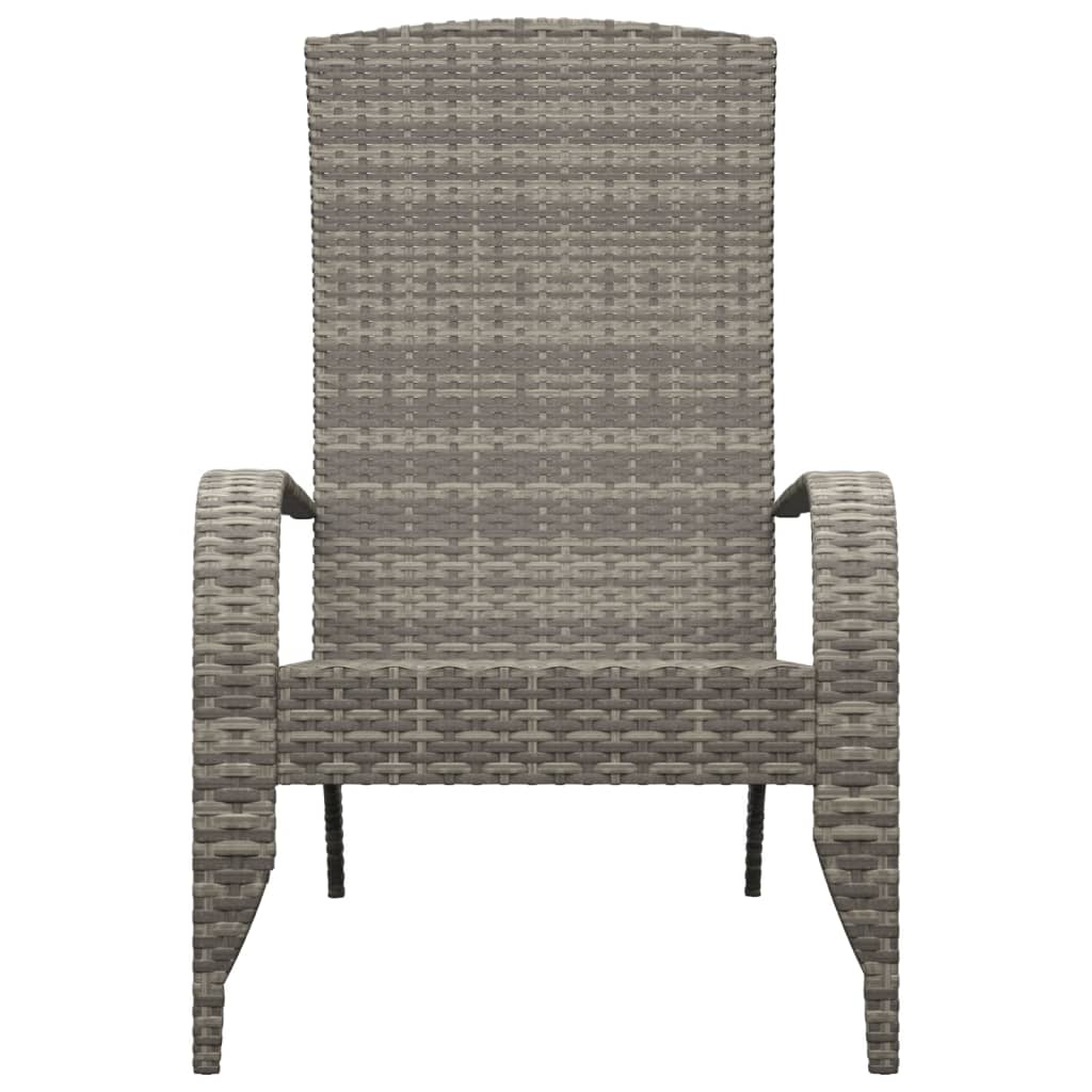 Adirondack-havestol polyrattan grå