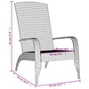 Adirondack-havestol polyrattan grå