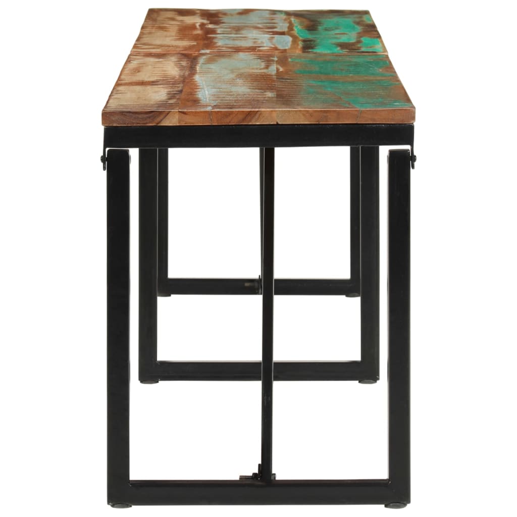 bænk 160x35x46 cm massivt genbrugstræ