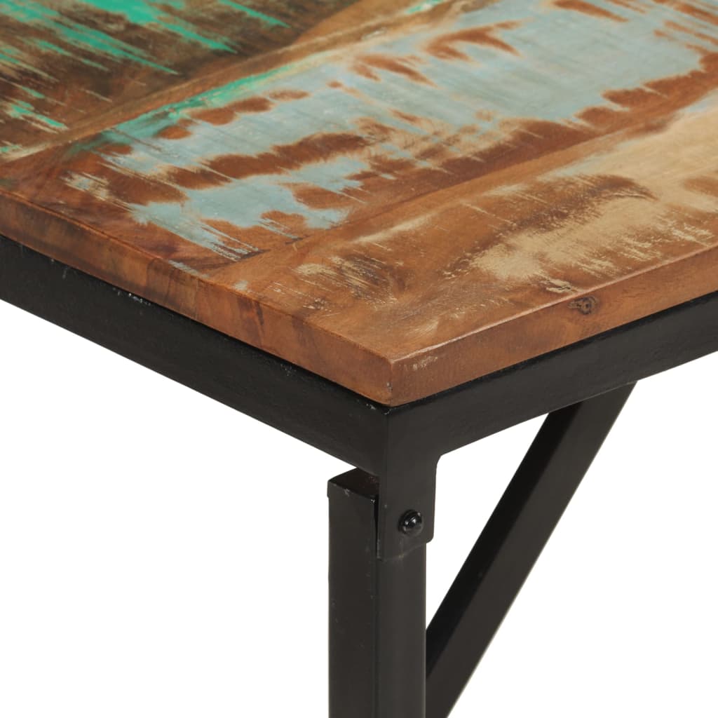 bænk 160x35x46 cm massivt genbrugstræ