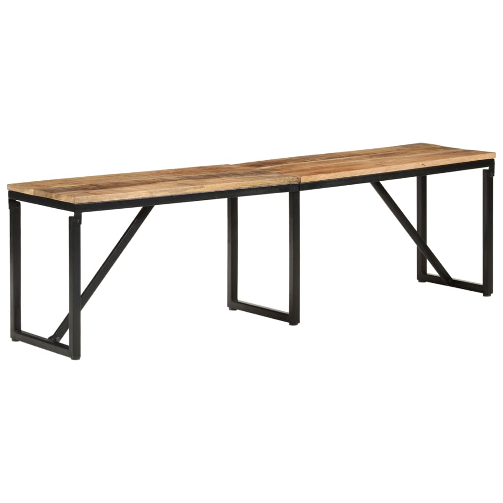 bænk 160x35x46 cm massivt mangotræ