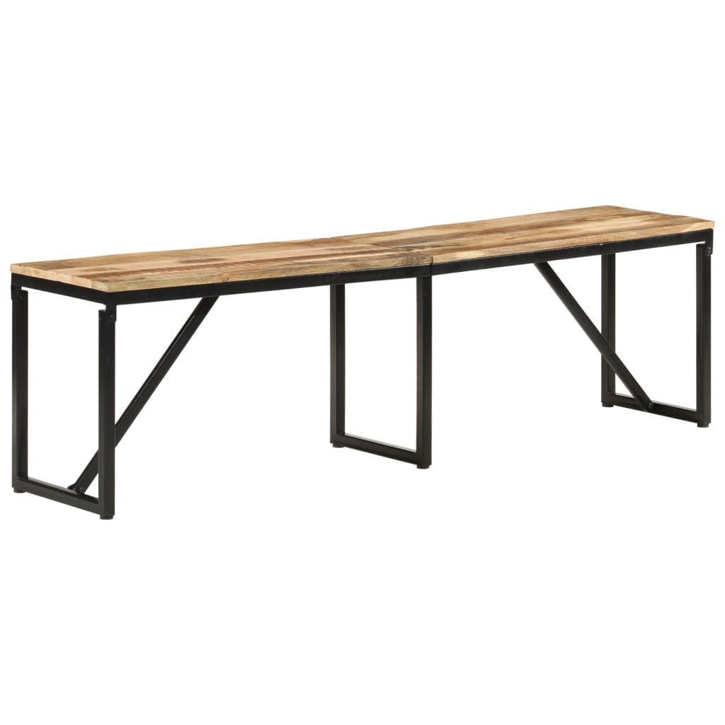 bænk 160x35x46 cm massivt mangotræ