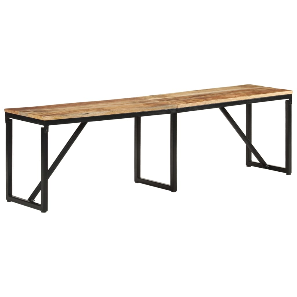 bænk 160x35x46 cm massivt mangotræ