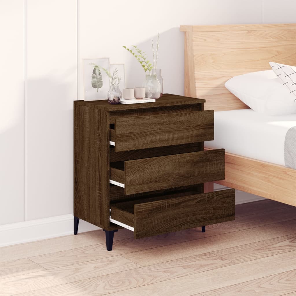 skænk 60x35x70 cm konstrueret træ brun egetræsfarve