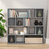 bogreol/rumdeler 105x24x102 cm grå sonoma-eg