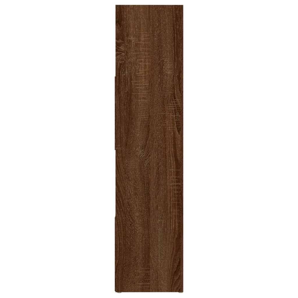 bogreol/rumdeler 105x24x102 cm brun egetræsfarve