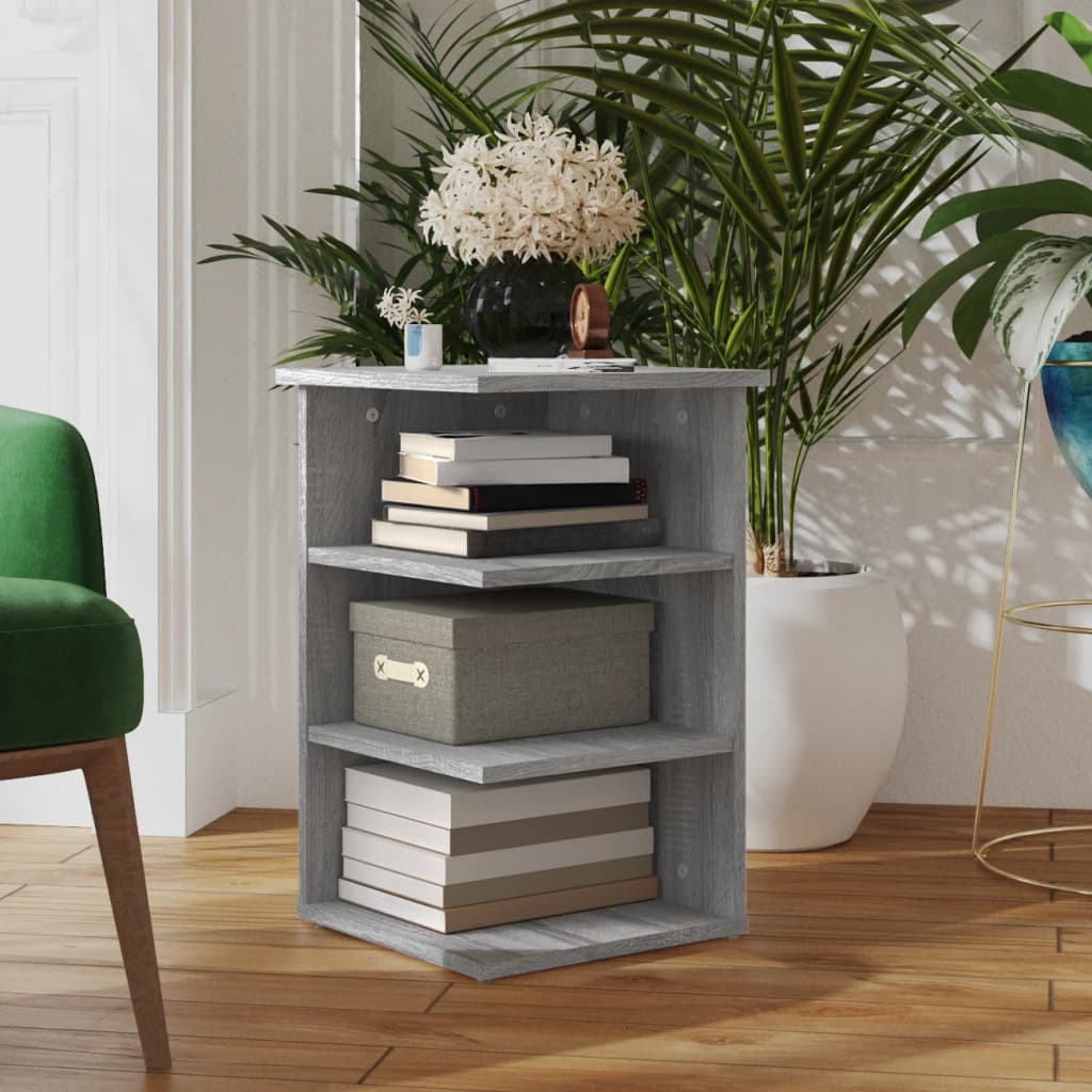 sideskab 35x35x55 cm konstrueret træ grå sonoma-eg