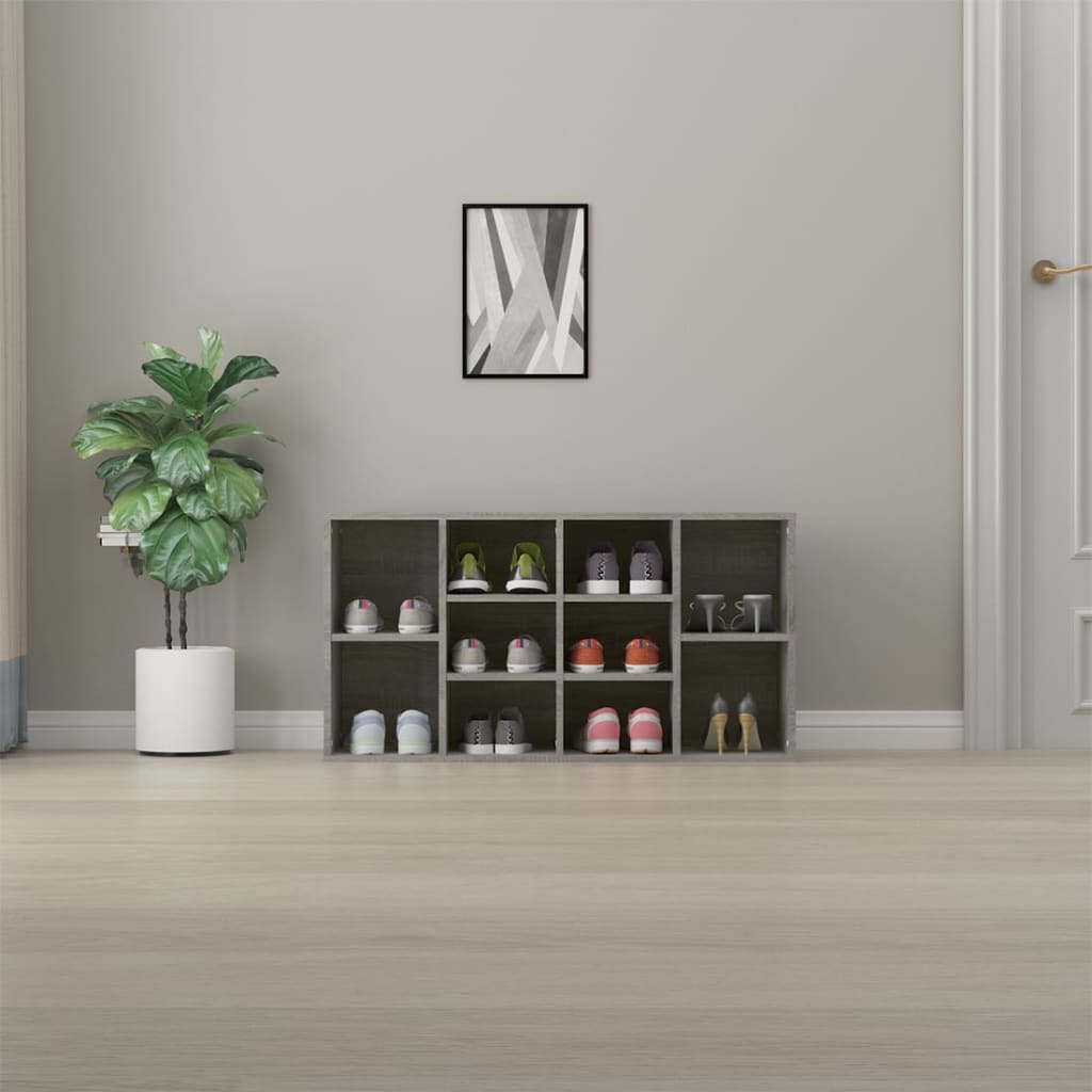 skobænk 103x30x55 cm konstrueret træ Grå sonoma-eg