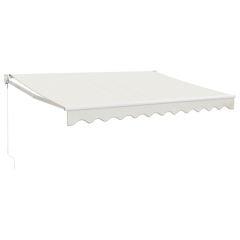 foldemarkise manuel betjening 3,5x2,5 m stof aluminium creme