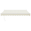 foldemarkise manuel betjening 3,5x2,5 m stof aluminium creme