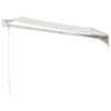 foldemarkise manuel betjening 3,5x2,5 m stof aluminium creme