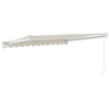 foldemarkise manuel betjening 3,5x2,5 m stof aluminium creme