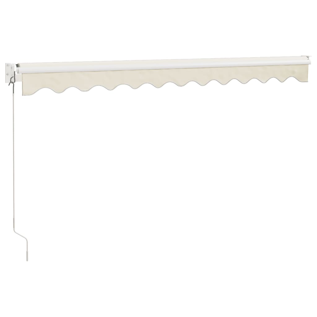 foldemarkise manuel betjening 3,5x2,5 m stof aluminium creme