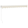 foldemarkise manuel betjening 3,5x2,5 m stof aluminium creme
