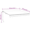 foldemarkise manuel betjening 3,5x2,5 m stof aluminium creme