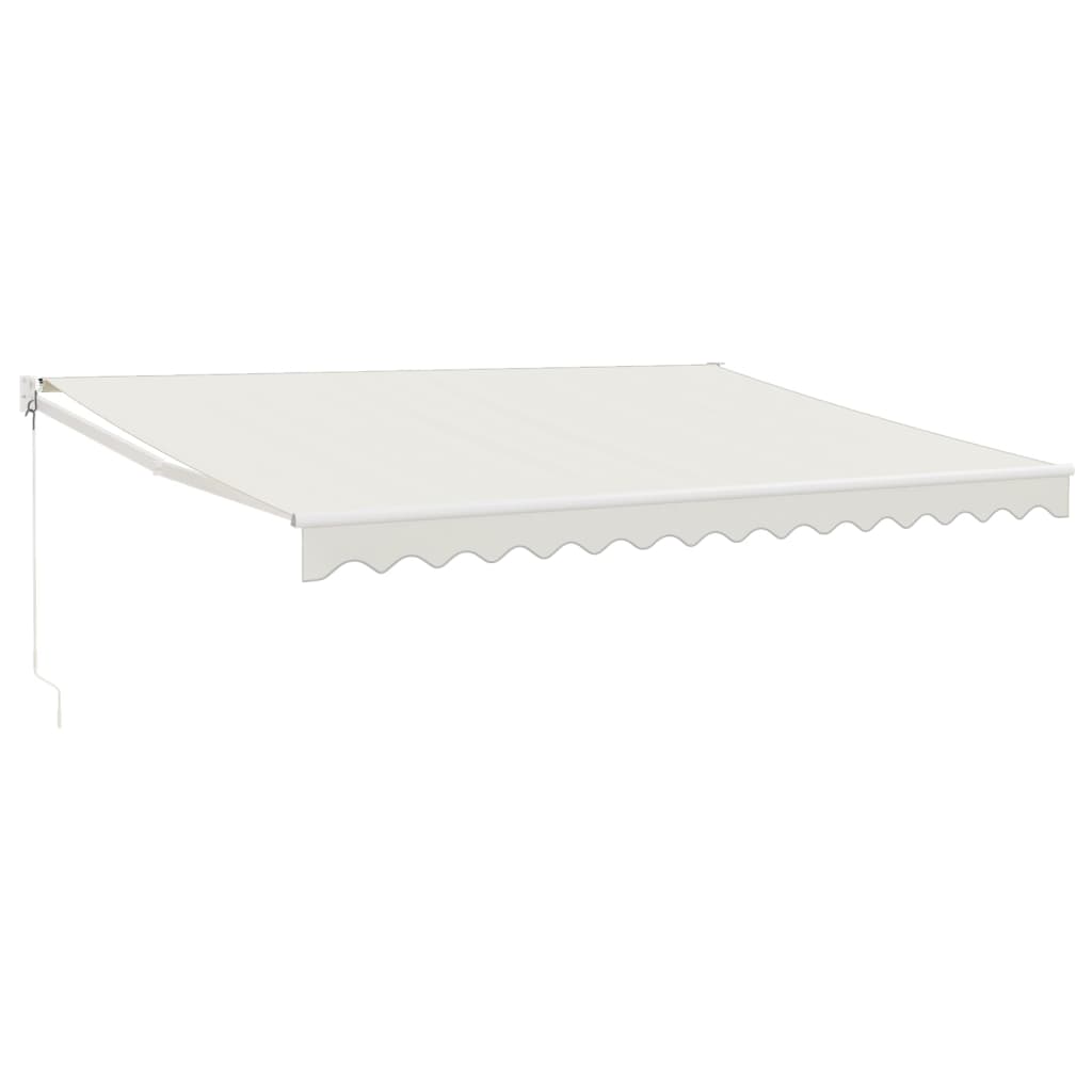 foldemarkise manuel betjening 4x3 m stof aluminium creme