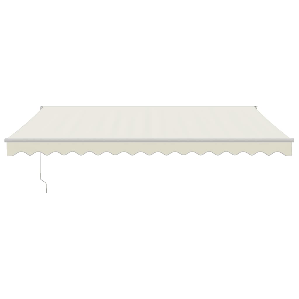 foldemarkise manuel betjening 4x3 m stof aluminium creme