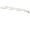 foldemarkise manuel betjening 4x3 m stof aluminium creme