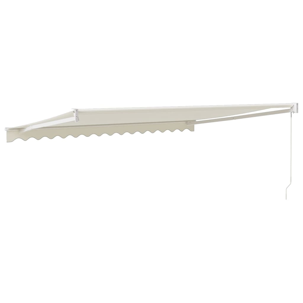 foldemarkise manuel betjening 4x3 m stof aluminium creme