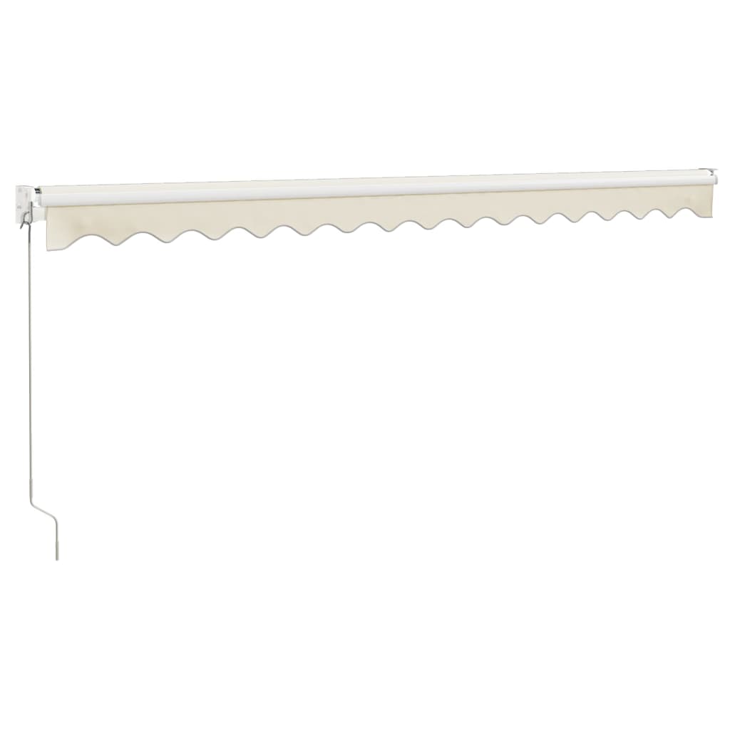 foldemarkise manuel betjening 4x3 m stof aluminium creme