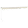 foldemarkise manuel betjening 4x3 m stof aluminium creme