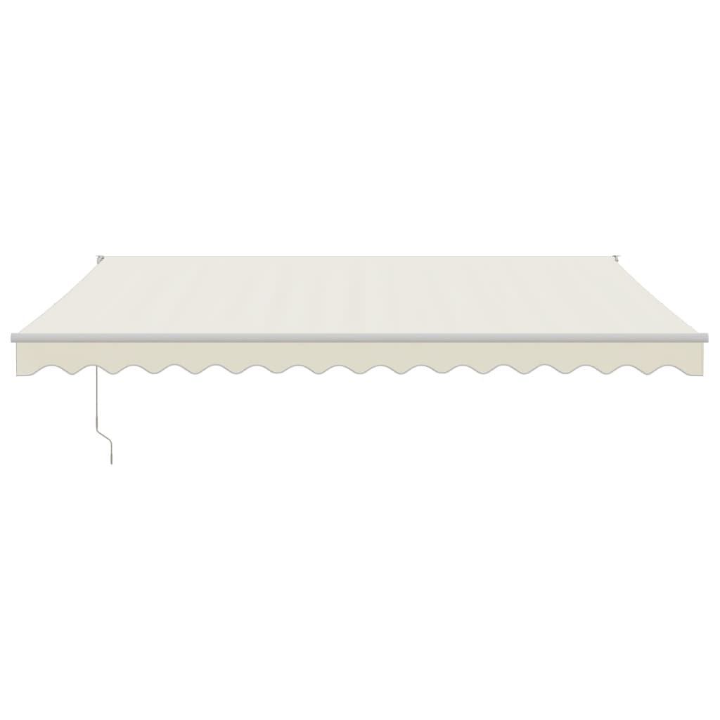foldemarkise manuel betjening 4,5x3 m stof aluminium creme
