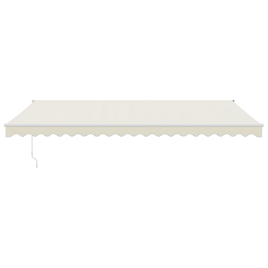 foldemarkise manuel betjening 5x3 m stof aluminium creme