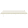foldemarkise manuel betjening 5x3 m stof aluminium creme