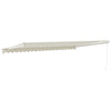foldemarkise manuel betjening 5x3 m stof aluminium creme