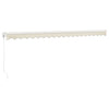 foldemarkise manuel betjening 5x3 m stof aluminium creme